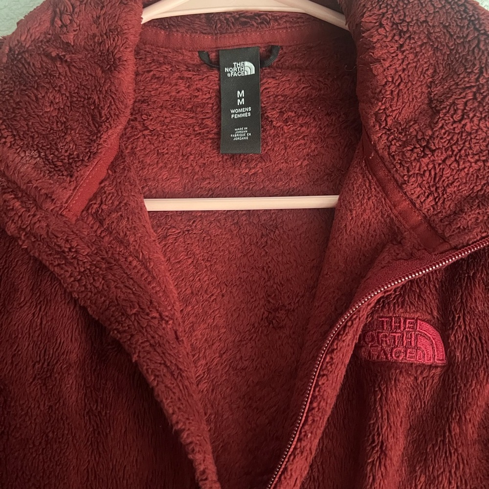 The North Face Women's Plush Red Teddy Jacket - Picture 3 of 6